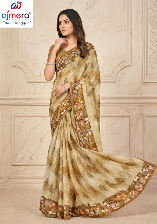 Chic Printed Saree with Blouse Piece for Sophisticated Ethnic Style | PRM-MISS UNIVERSE