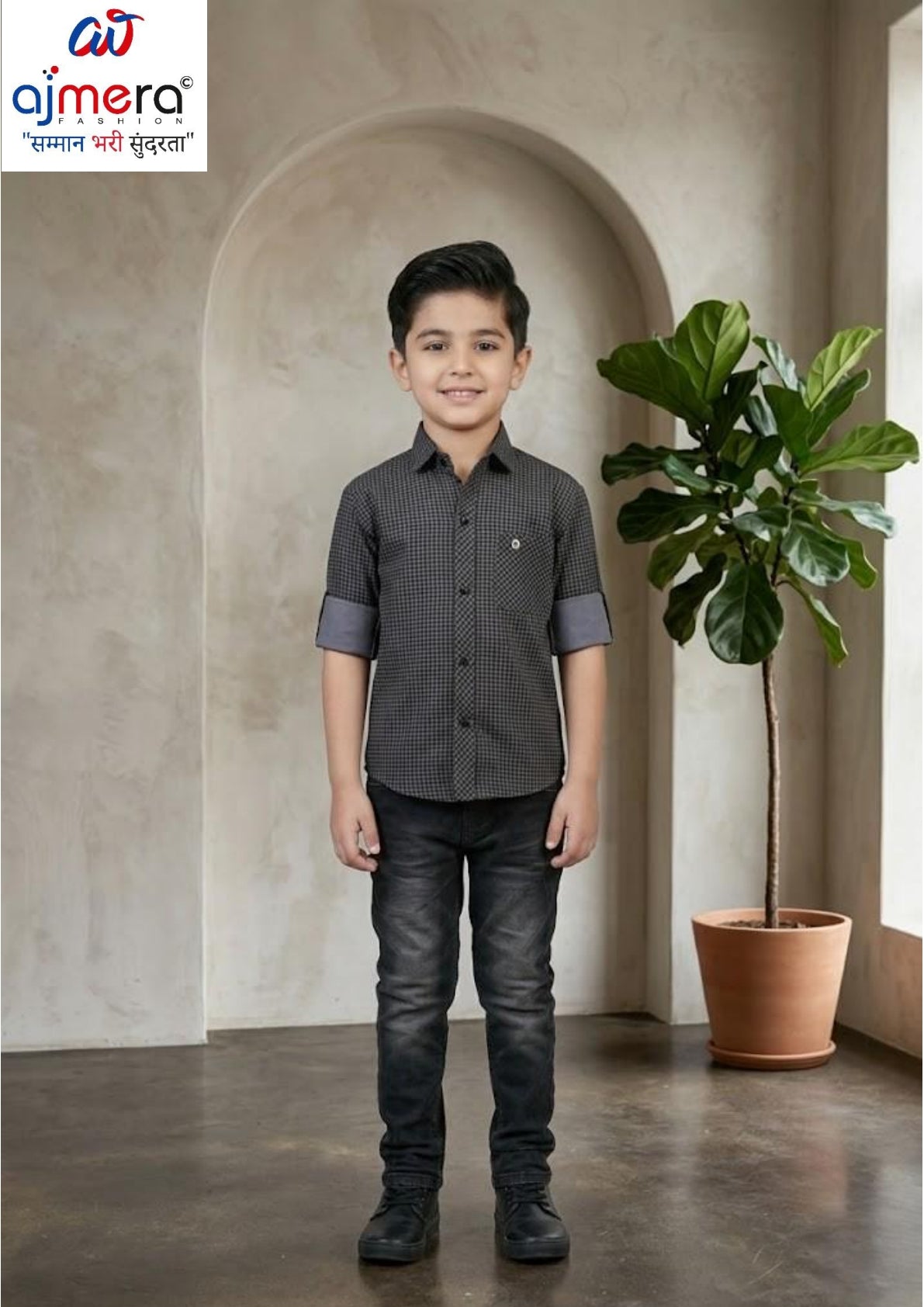 Cotton Kids Shirt Wholesale in Surat | RJ9-61
