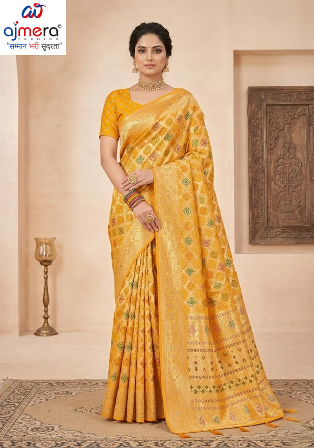 Premium Jacquard Silk Saree with Matching Blouse Piece for Ethnic Celebrations | TUL-PREM PAKHI SILK VOL-05