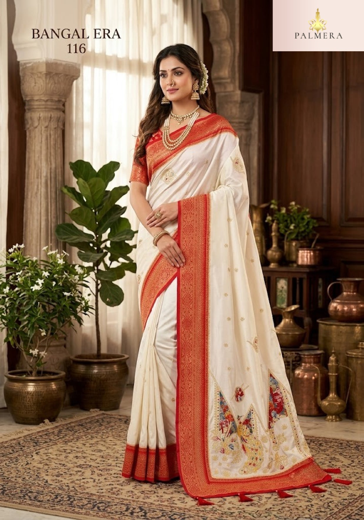 Bangal Era Nylon Saree with Blouse for Premium Ethnic and Designer Wear | ALL-BANGAL ERA-116