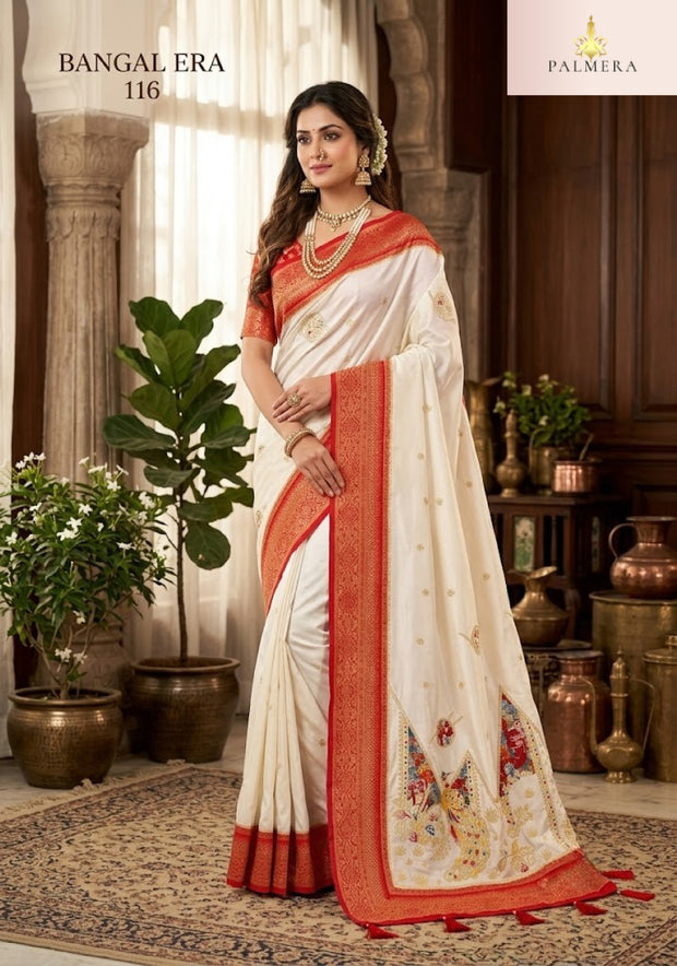 Bangal Era Nylon Saree with Blouse for Premium Ethnic and Designer Wear | ALL-BANGAL ERA-116