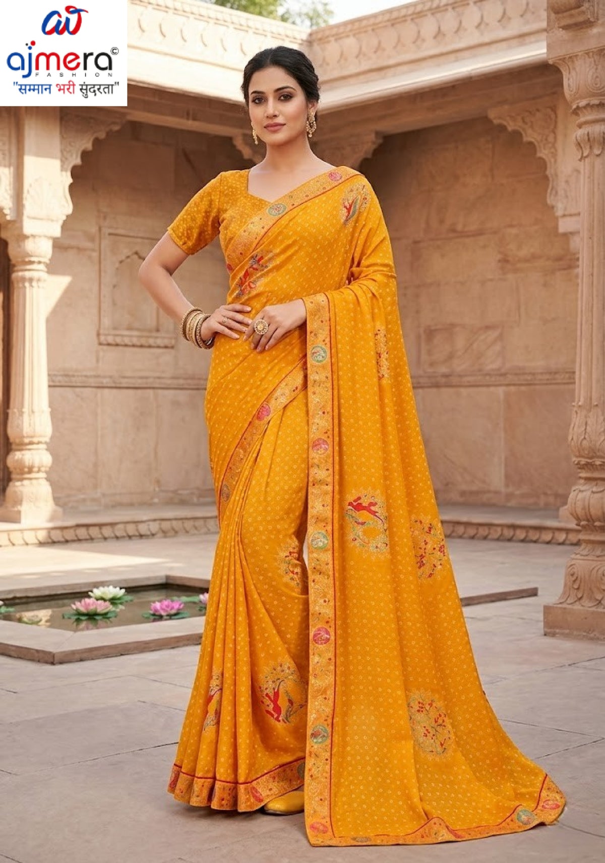 Fashionable Printed Saree with Blouse Piece for Festive Collection | RDD-NIKITA VOL-03