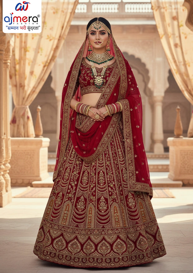 Best Velvet Embroidery lehenga Manufacturer in India | VCE-SD