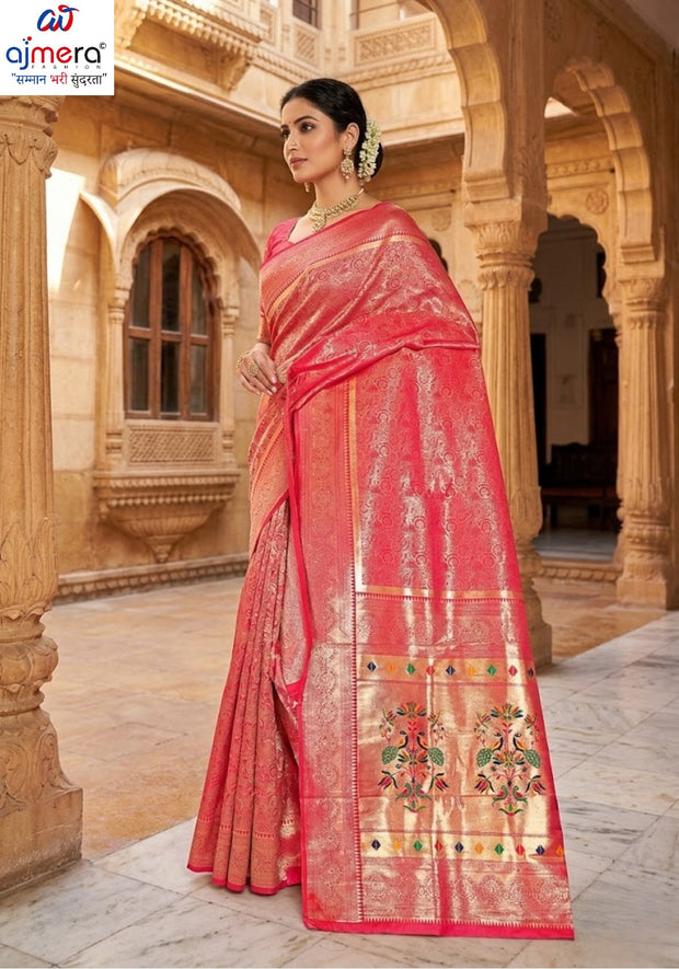 Luxury Jacquard Silk Saree with Blouse Piece for Wedding & Party Wear | RAL-PATANJALI