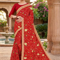 Stylish Printed Saree with Blouse Piece for Traditional Celebrations | TD-RASPURI