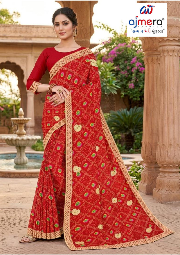 Stylish Printed Saree with Blouse Piece for Traditional Celebrations | TD-RASPURI