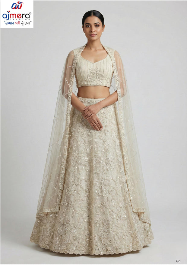 Net Embroidery Lehenga Choli Manufacturer Supplier Exporter|AKD-ISHA-5063L