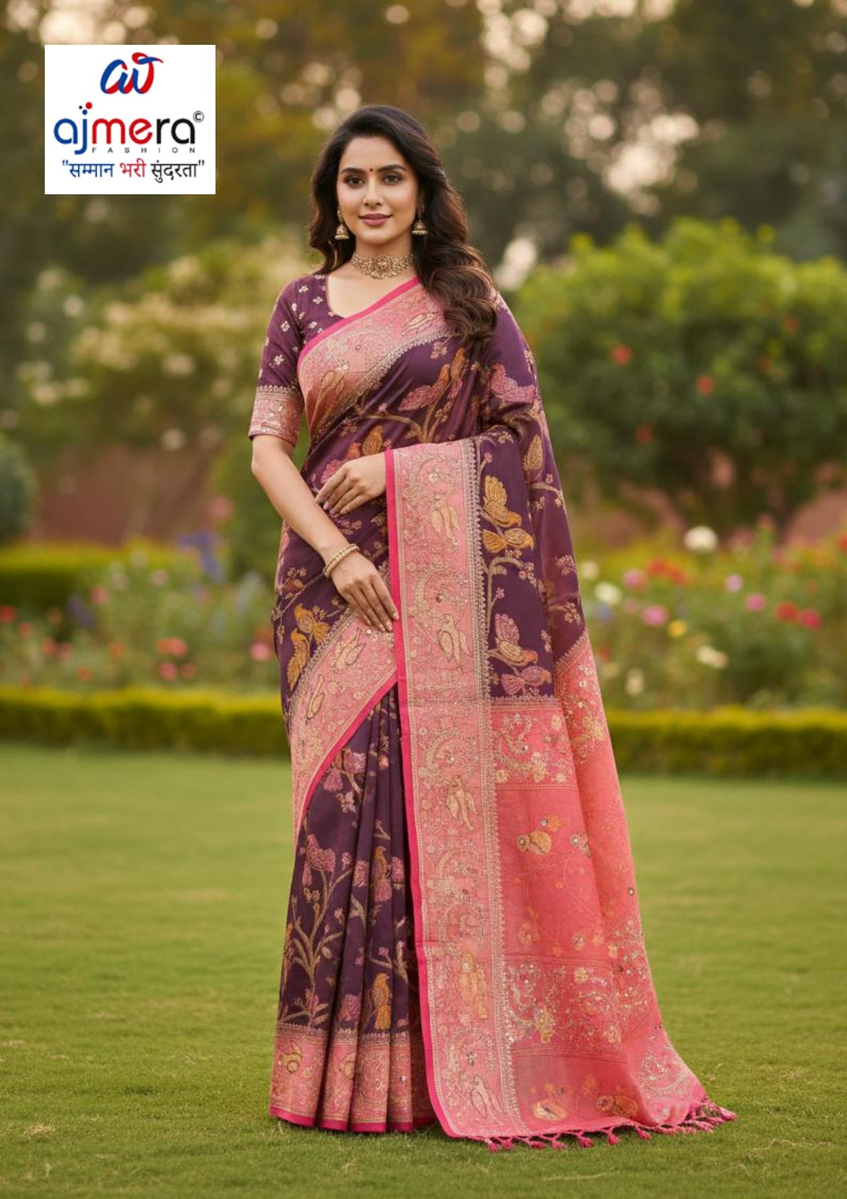 Premium Jacquard Silk Saree with Matching Blouse Piece for Ethnic Celebrations | SBV-SS-5-1608
