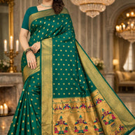 Elegant Jacquard Silk Saree with Designer Blouse Piece for Festive Elegance | DBU-KALANJALI SILK VOL-03