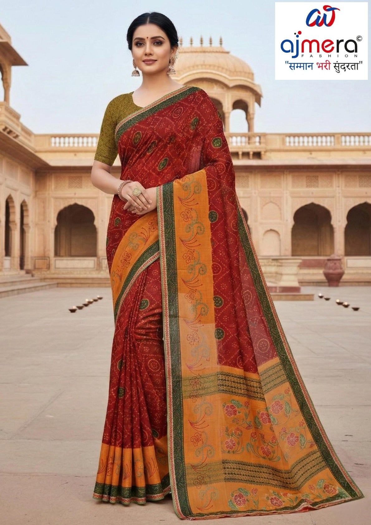 Cotton Saree with Without Blouse for Premium Ethnic and Traditional Wear | ASS-SURYA DEEP