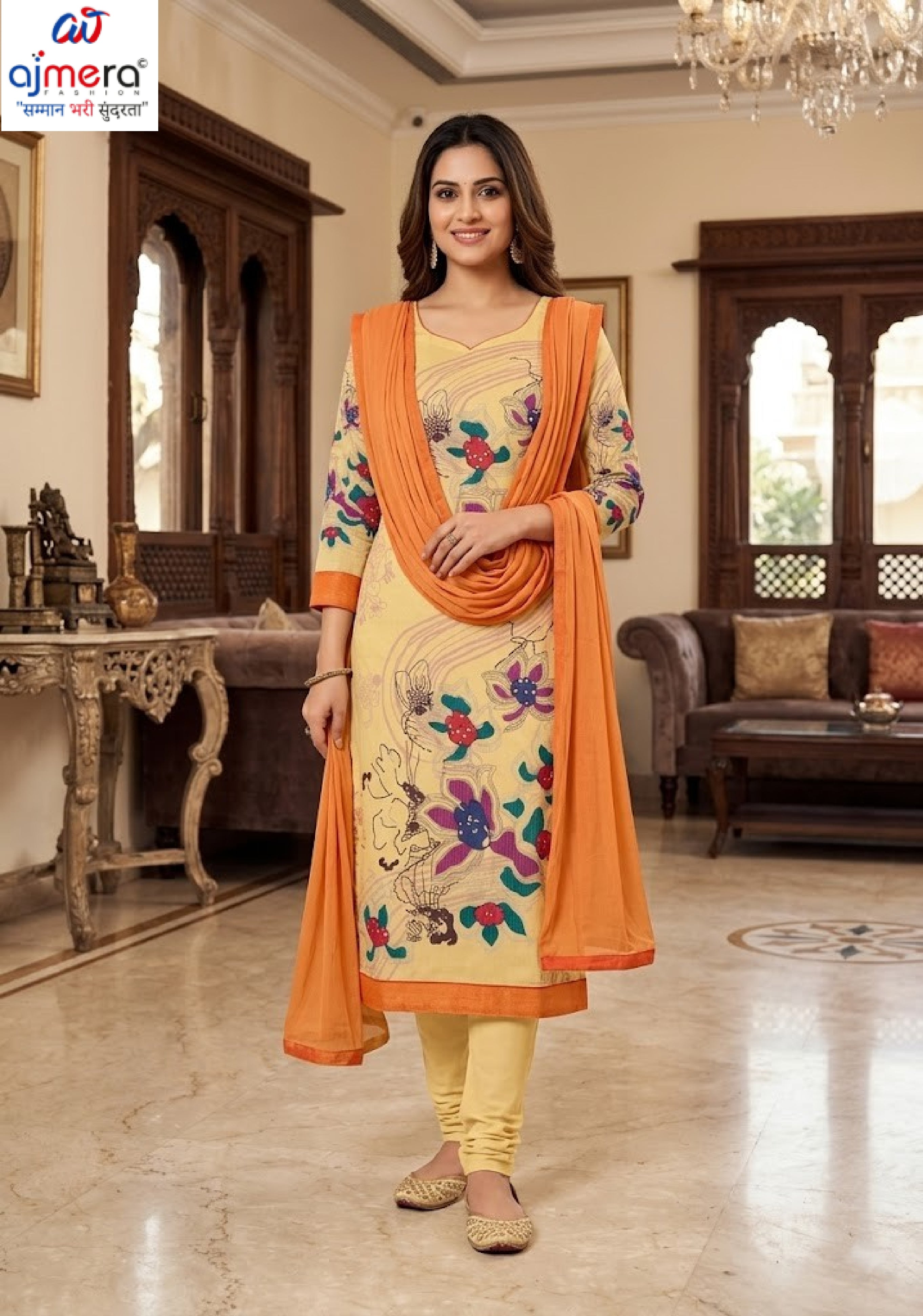 Royal Jam Satin Unstitched Suit Set | KVV-MAHARANI VOL-175