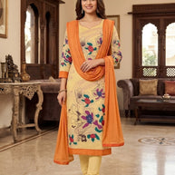Royal Jam Satin Unstitched Suit Set | KVV-MAHARANI VOL-175