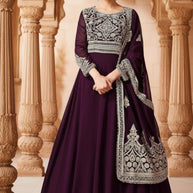 Elegant Georgette Designer Party Wear Gown for Women | MOE-8065-L