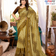 Chic Printed Saree with Blouse Piece for Sophisticated Ethnic Style  | PRM-APARNA BHABHI
