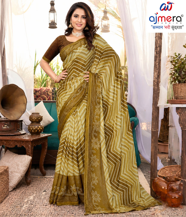 Chic Printed Saree with Blouse Piece for Sophisticated Ethnic Style  | PRM-APARNA BHABHI