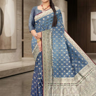 Stylish Jacquard Silk Saree with Blouse Piece for Festive Collection | VML-DEVYANI