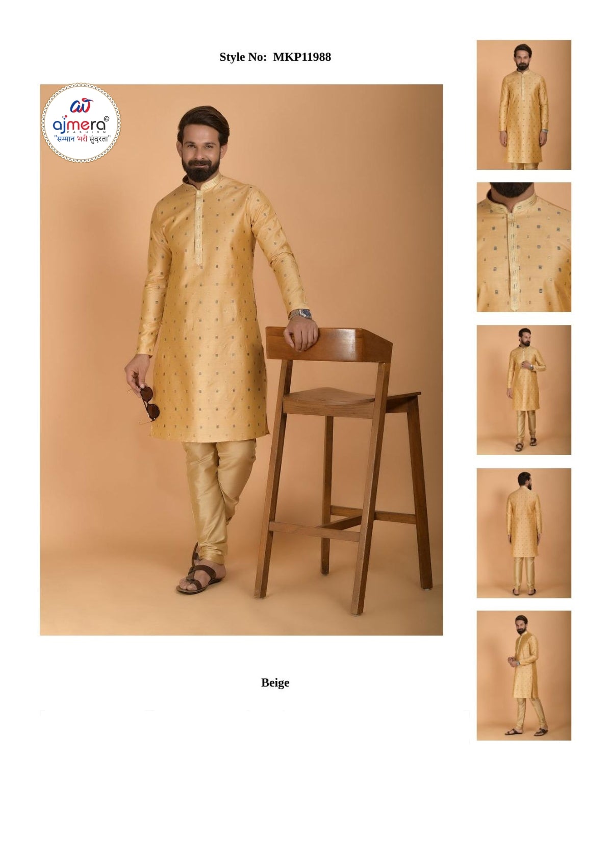 Premium Men's Kurta & Payjama for Wedding & Festive Wear | SNA-MKP11988