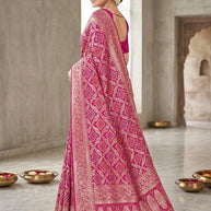Classic Jacquard Silk Saree with Blouse Piece for Elegant Traditional Look | DBU-CHUNDARI SILK