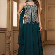 Designer Rangoli Gown for Women | JNX-VAANI854-XL