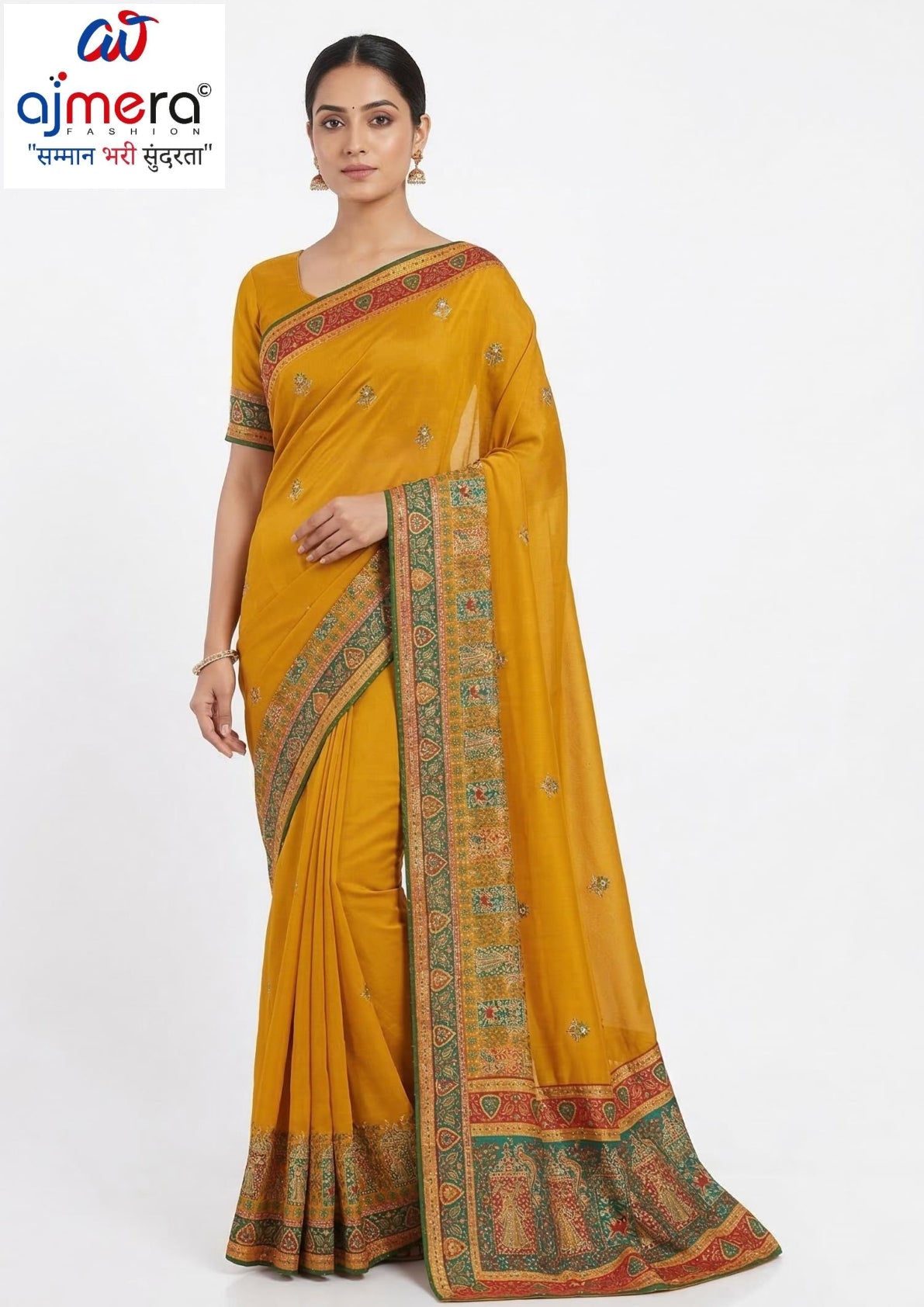 Fashionable Printed Saree with Blouse Piece for Festive Collection | WLN-GLORIA-11005