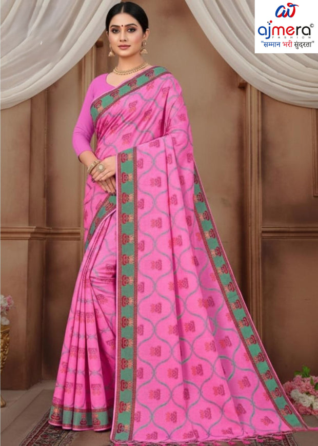 Fancy Cotton Saree with Without Blouse for Premium Ethnic and Traditional Wear | MSS-SHIV VISTARA PESTAL