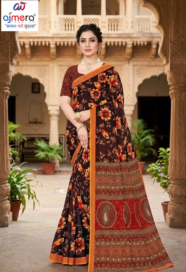 Beautiful Printed Saree with Blouse Piece for Cultural Celebrations | GLC-PALAV