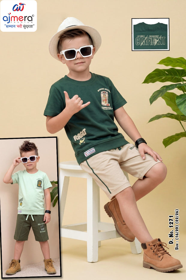 Kids T-Shirt & Pant Wholesale Set | RMC-1271-M/L/XL
