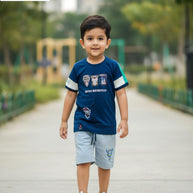 Kids Half T-Shirt & Pant Set Wholesale | KSL-974