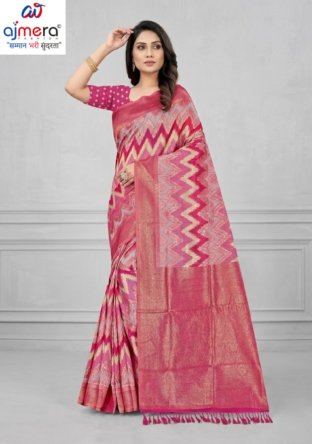 Classic Jacquard Silk Saree with Blouse Piece for Elegant Traditional Look | TUL-CHANDRAMUKHI COTTON VOL-10