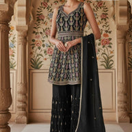Elegant Georgette Designer Party Wear Gown for Women | SHP-ADDA-110