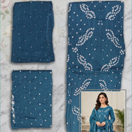 Premium Jamnagar Bandhej Fancy Unstitched Suit Set | MTR-JAMNAGAR BANDHEJ FANCY