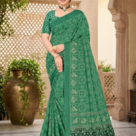 Premium Printed Saree with Matching Blouse Piece for Ethnic Elegance | PUS-DREAM GIRL-110