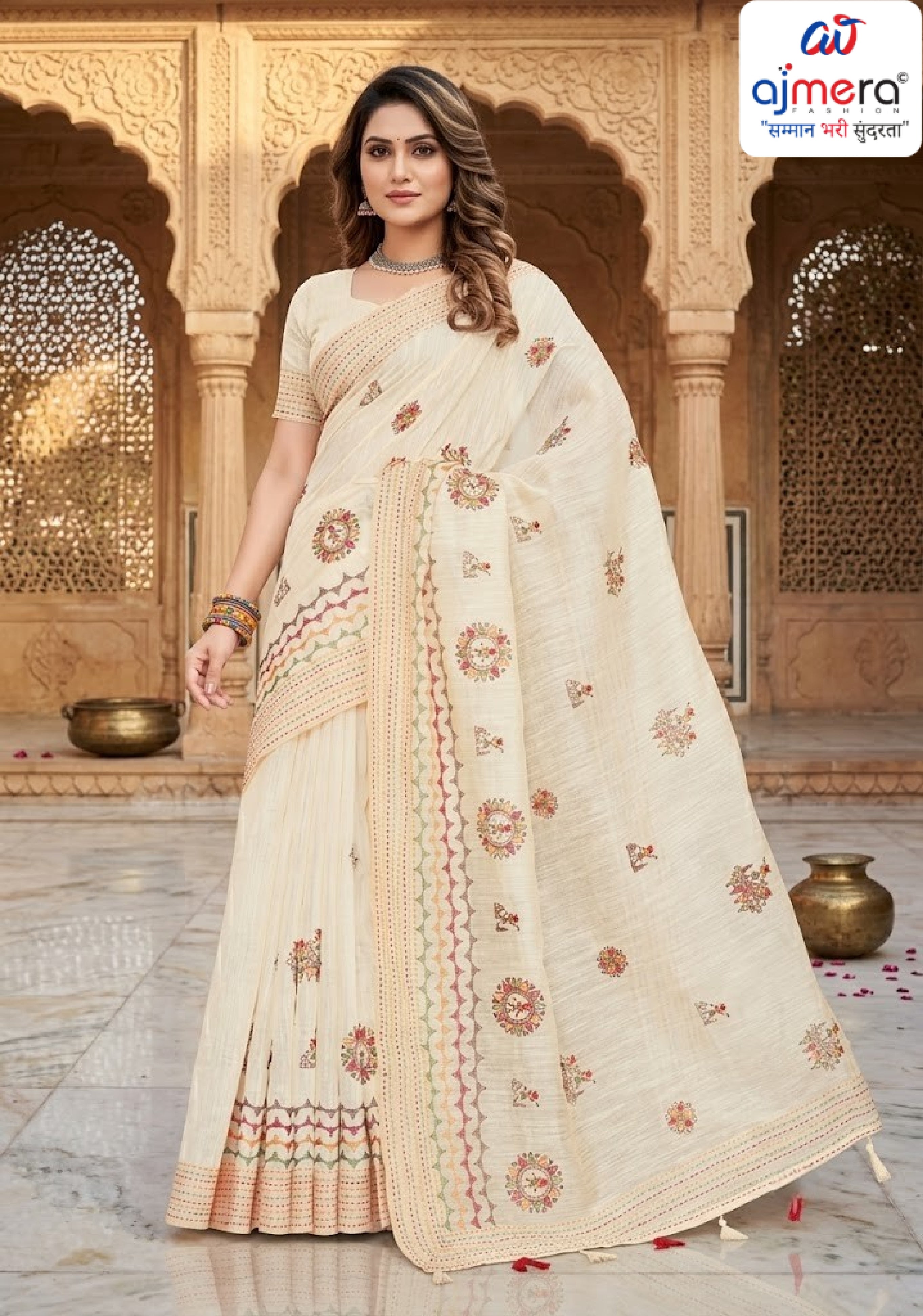 Premium Cotton Saree with Blouse Piece for Premium Ethnic and Traditional Wear | PUT-OPPO