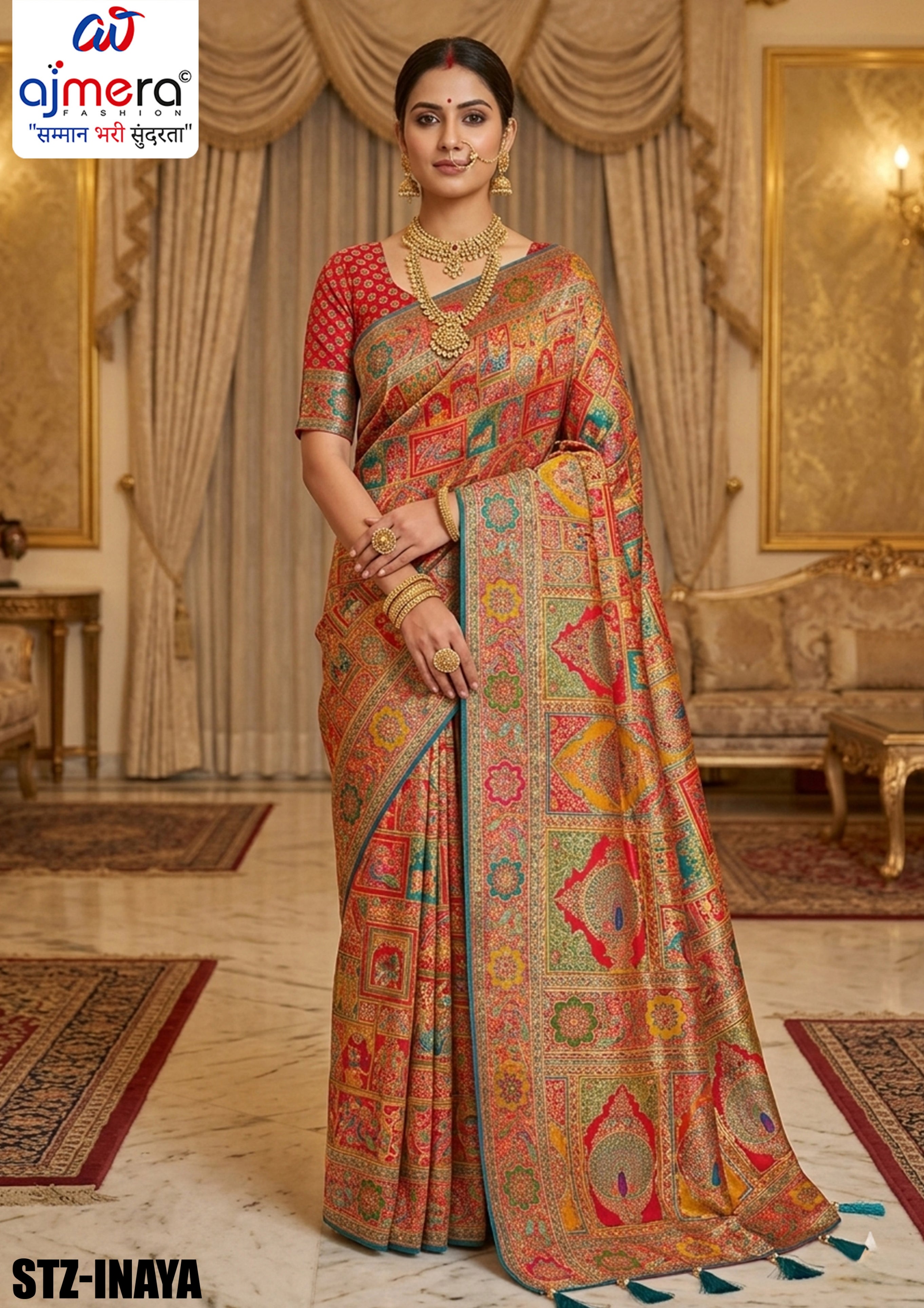 Royal Craft Jacquard Silk Saree With Blouse Piece | STZ-INAYA
