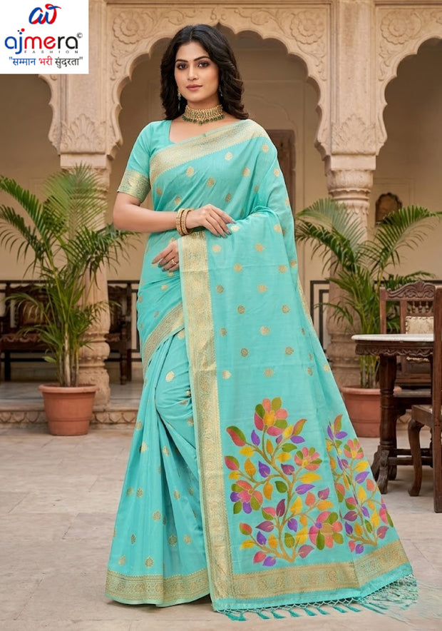 Luxury Elegance Jacquard Silk Saree Without Blouse | TUL-KOLAPURI SONG COTTON