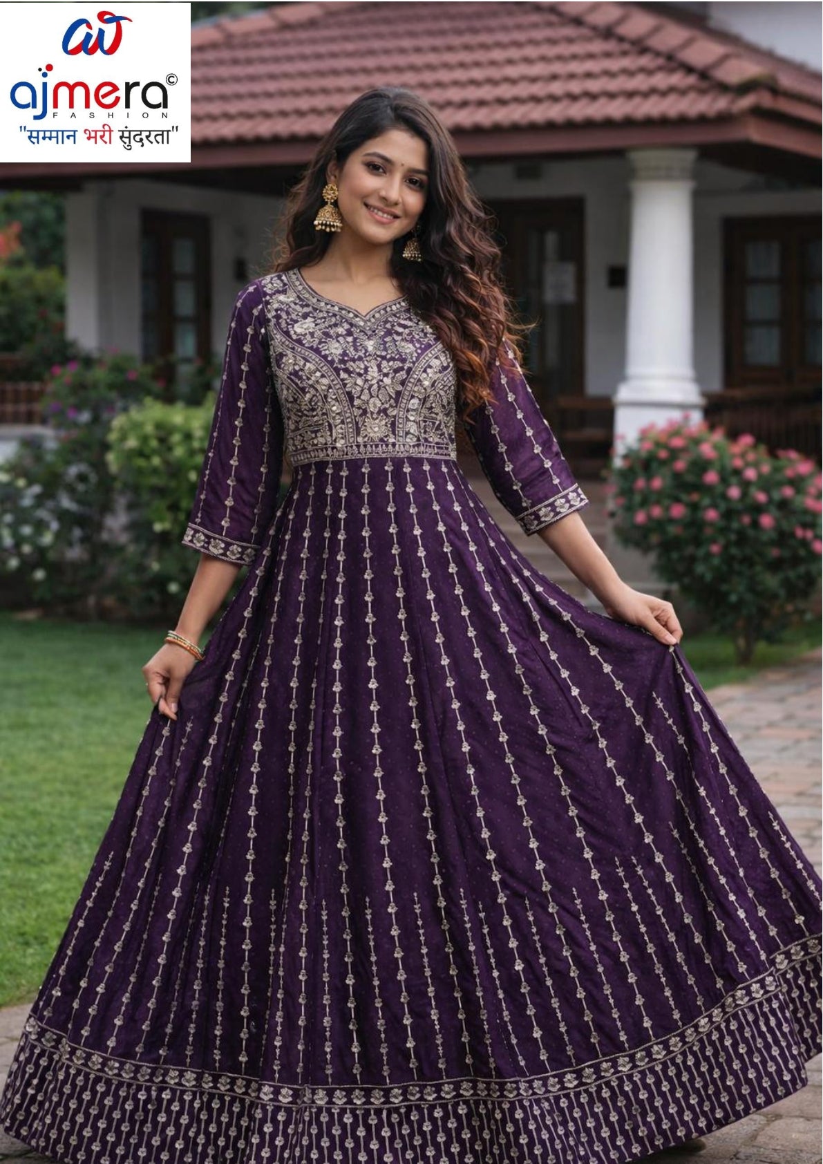 Elegant Georgette Designer Party Wear Gown for Women | KTX-4693-L