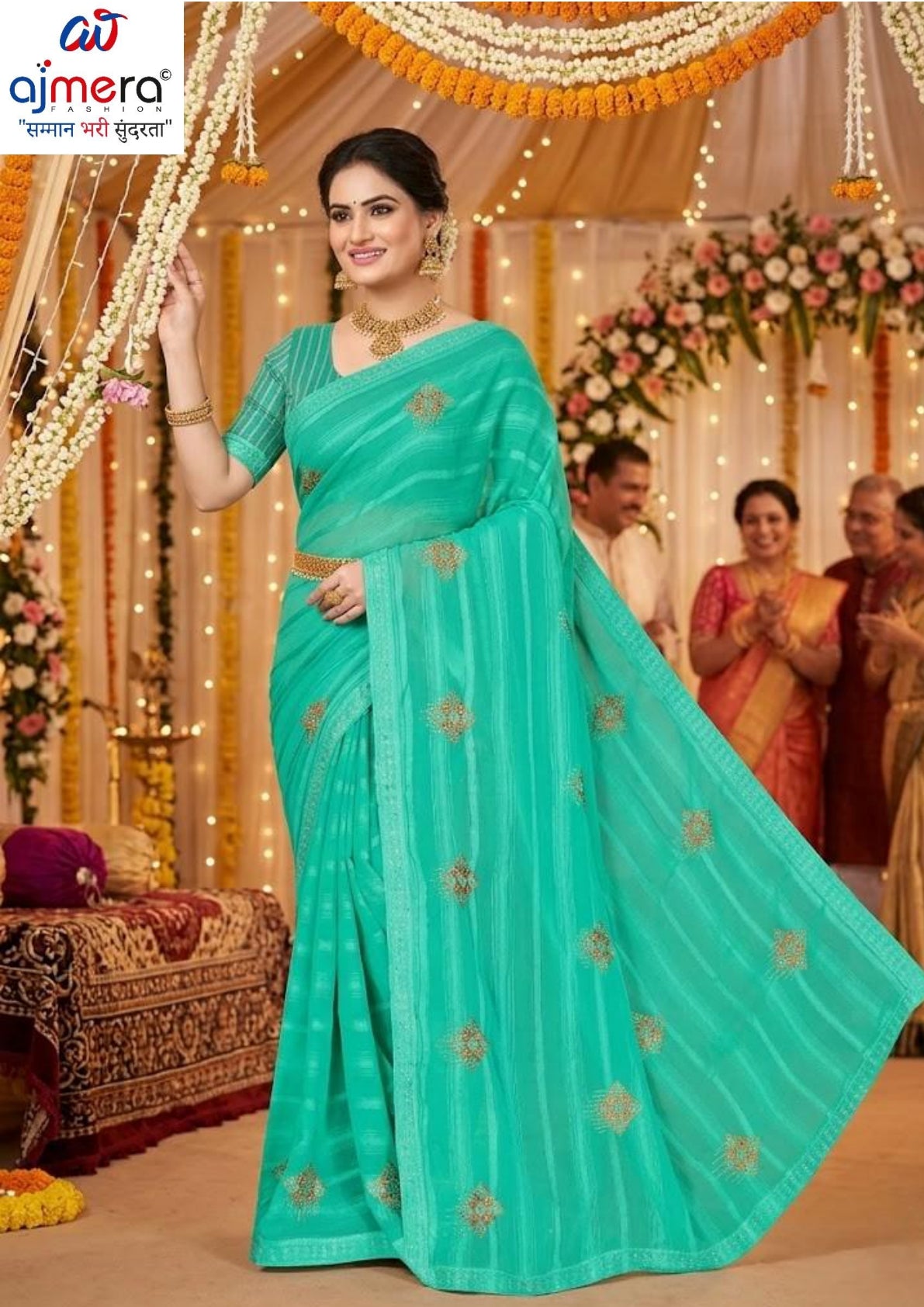 Trendy Dyed Matching Saree with Blouse Piece for Premium Ethnic and Traditional Wear | VKM-CURVV