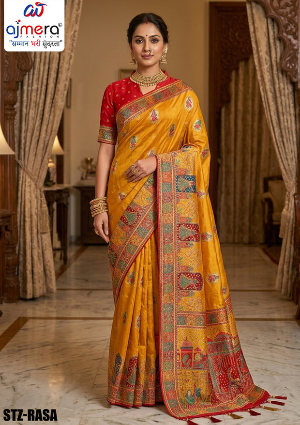 Regal Weave Jacquard Silk Saree With Blouse Piece | STZ-RASA