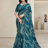 Chic Printed Saree with Blouse Piece for Sophisticated Ethnic Style  | RDD-SEERAT