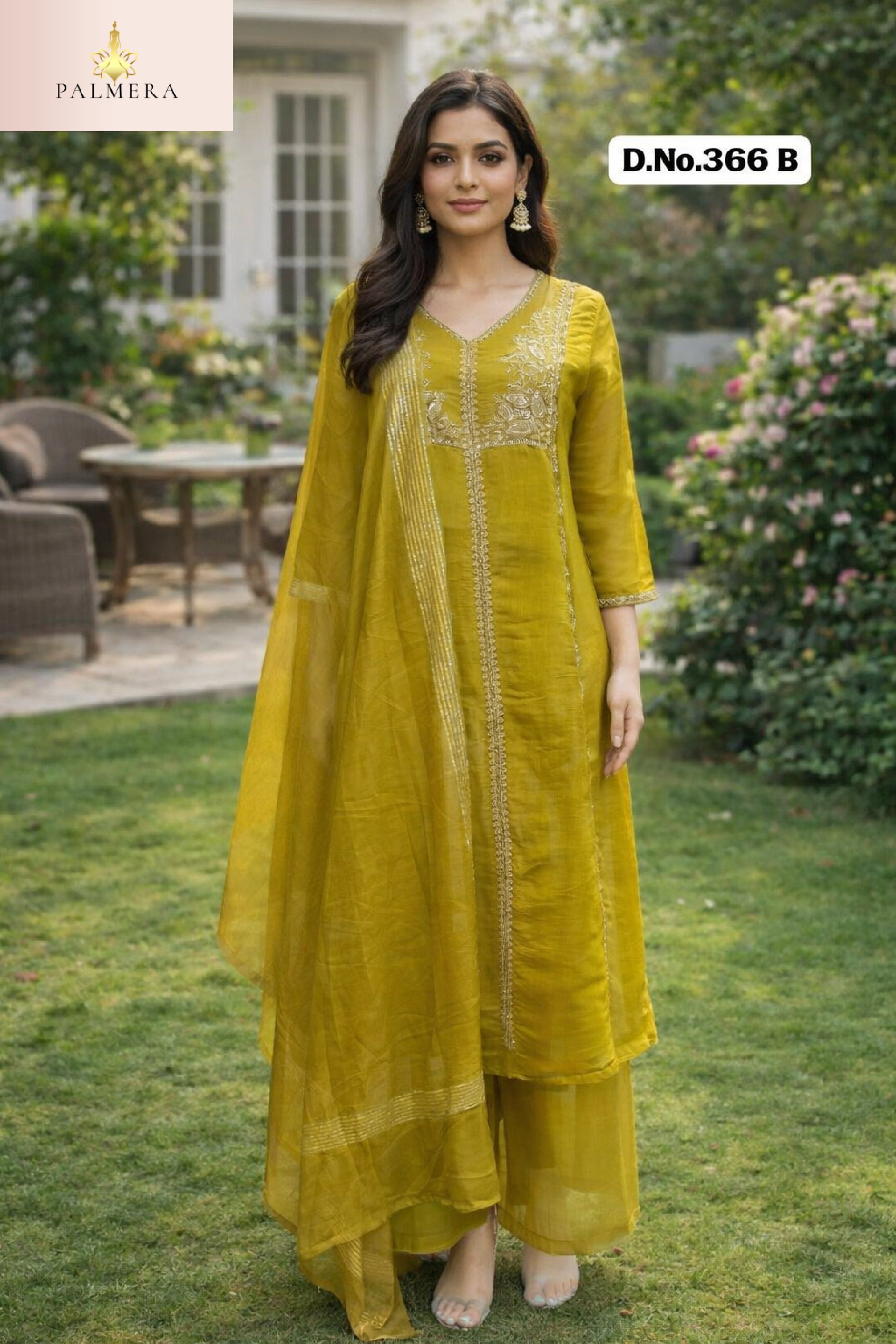 Elegant Designer Palmera Kurti Set for Women | MIK-366B
