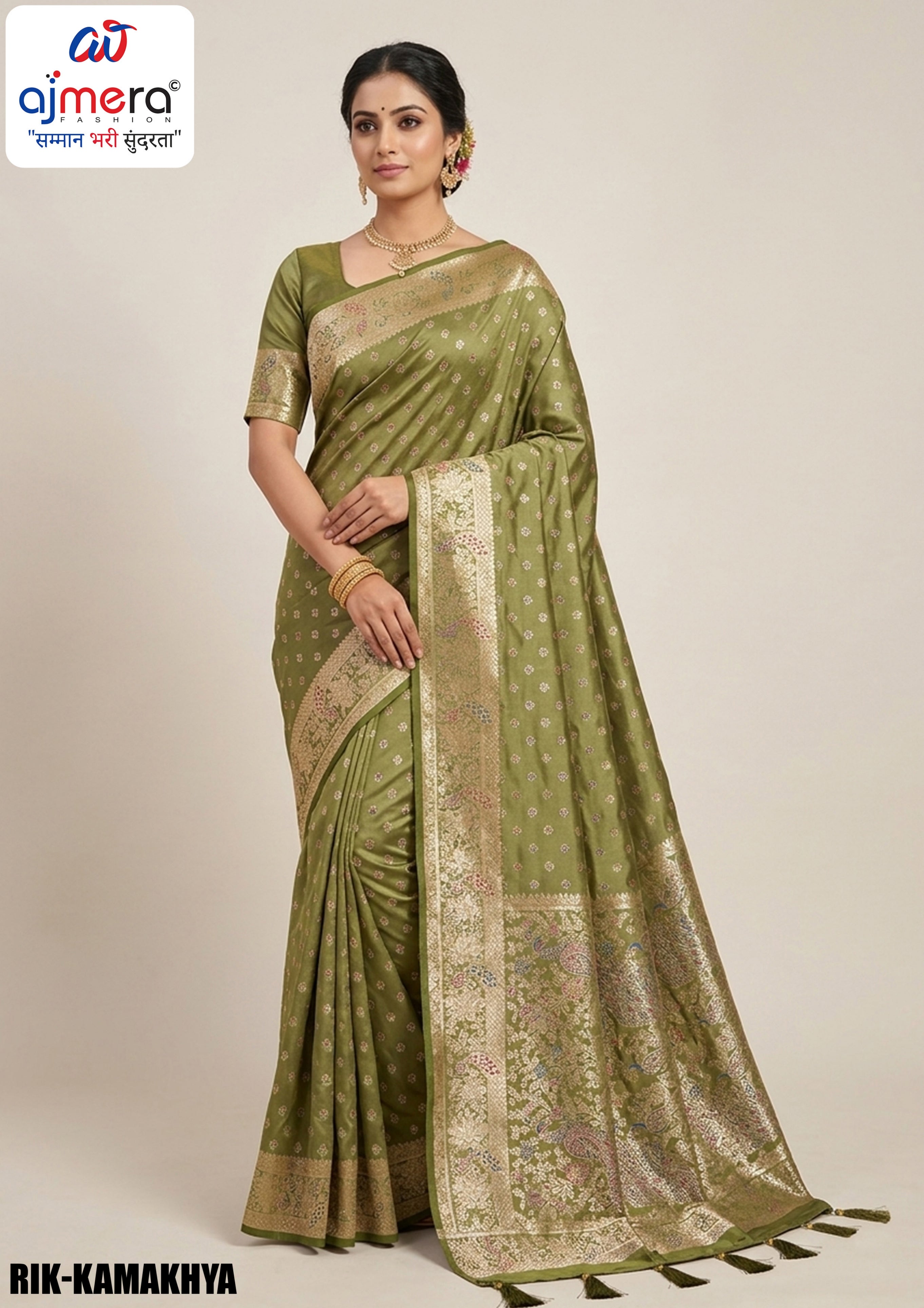Artisan Jacquard Silk Saree With Blouse Piece | RIK-KAMAKHYA