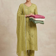 Chanderi Unstitched Suit Collection for Boutique Stores | VAA-NICE