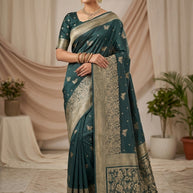 Radiant Jacquard Silk Saree With Blouse Piece | GTE-SIGNATURE