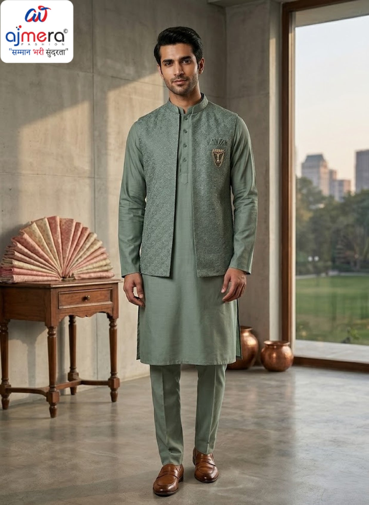 Premium Men's Kurta & Payjama for Wedding & Festive Wear | SNA-MKP12709
