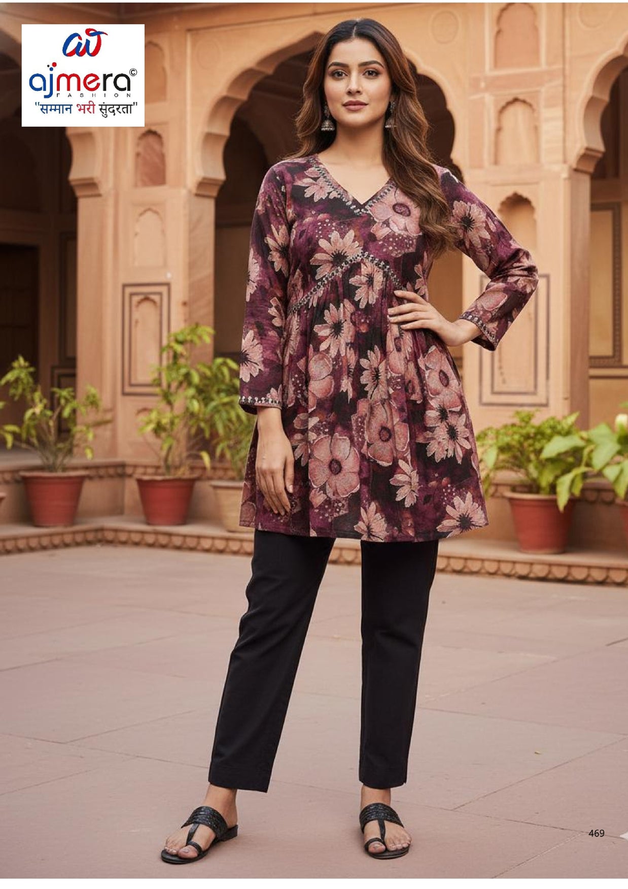 Designer Digital Print Kurti for Women | ASH-DIGITAL TOP