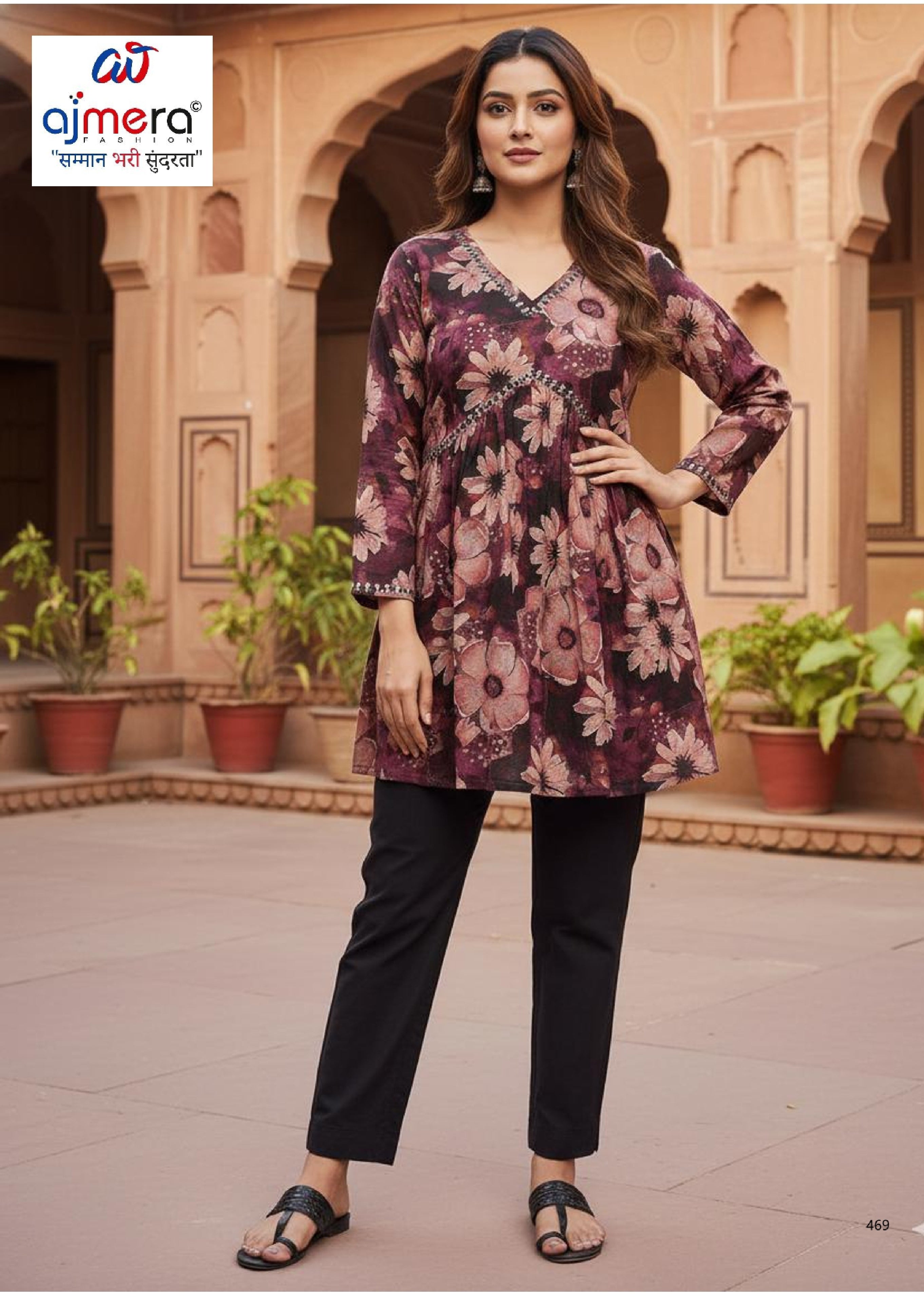 Designer Digital Print Kurti for Women | ASH-DIGITAL TOP