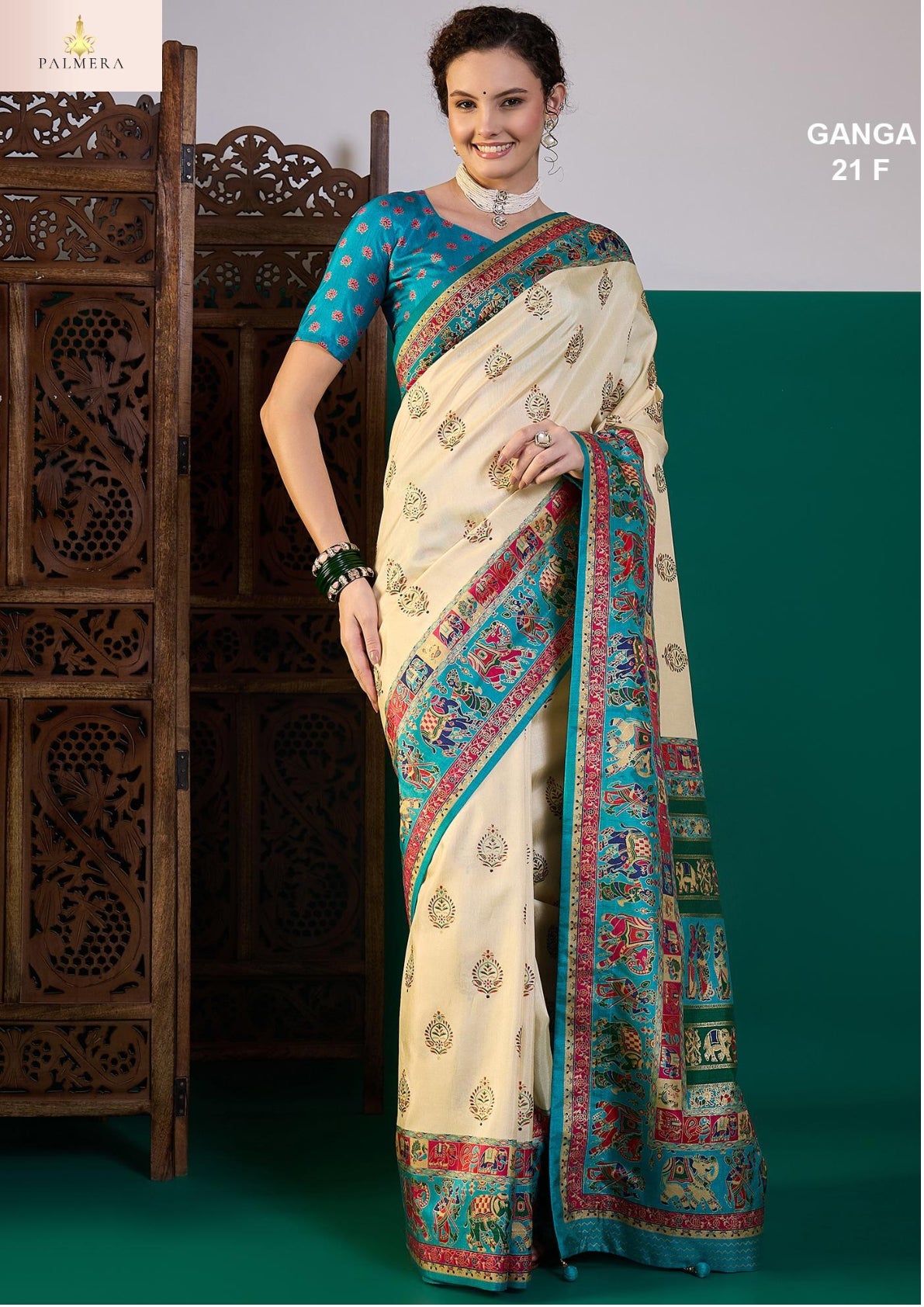 Ganga Silk Saree with Blouse for Premium Ethnic and Designer Wear | ALL-GANGA-21