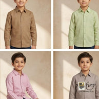 Wholesale Boys Cotton Dobby Shirt | VNA-N540B