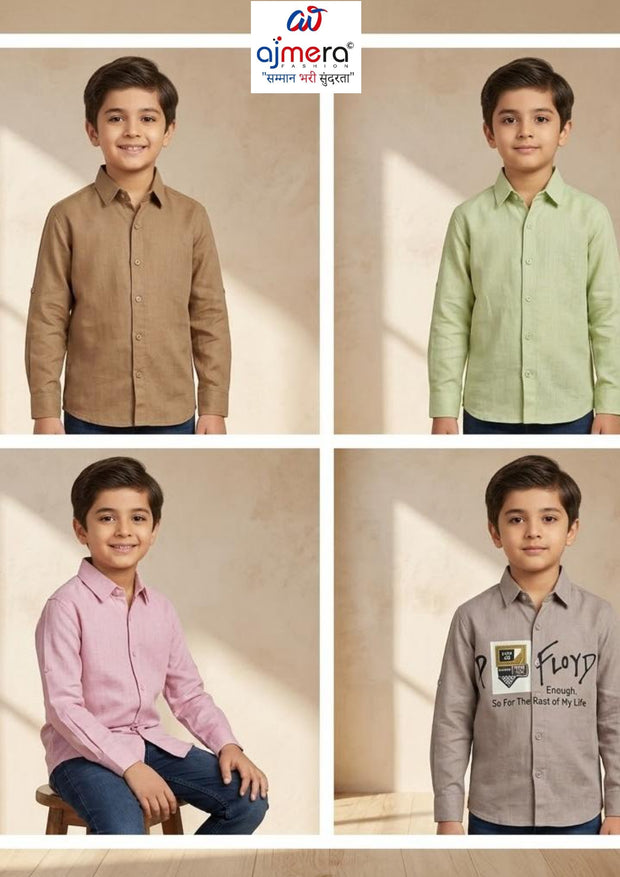 Wholesale Boys Cotton Dobby Shirt | VNA-N540B