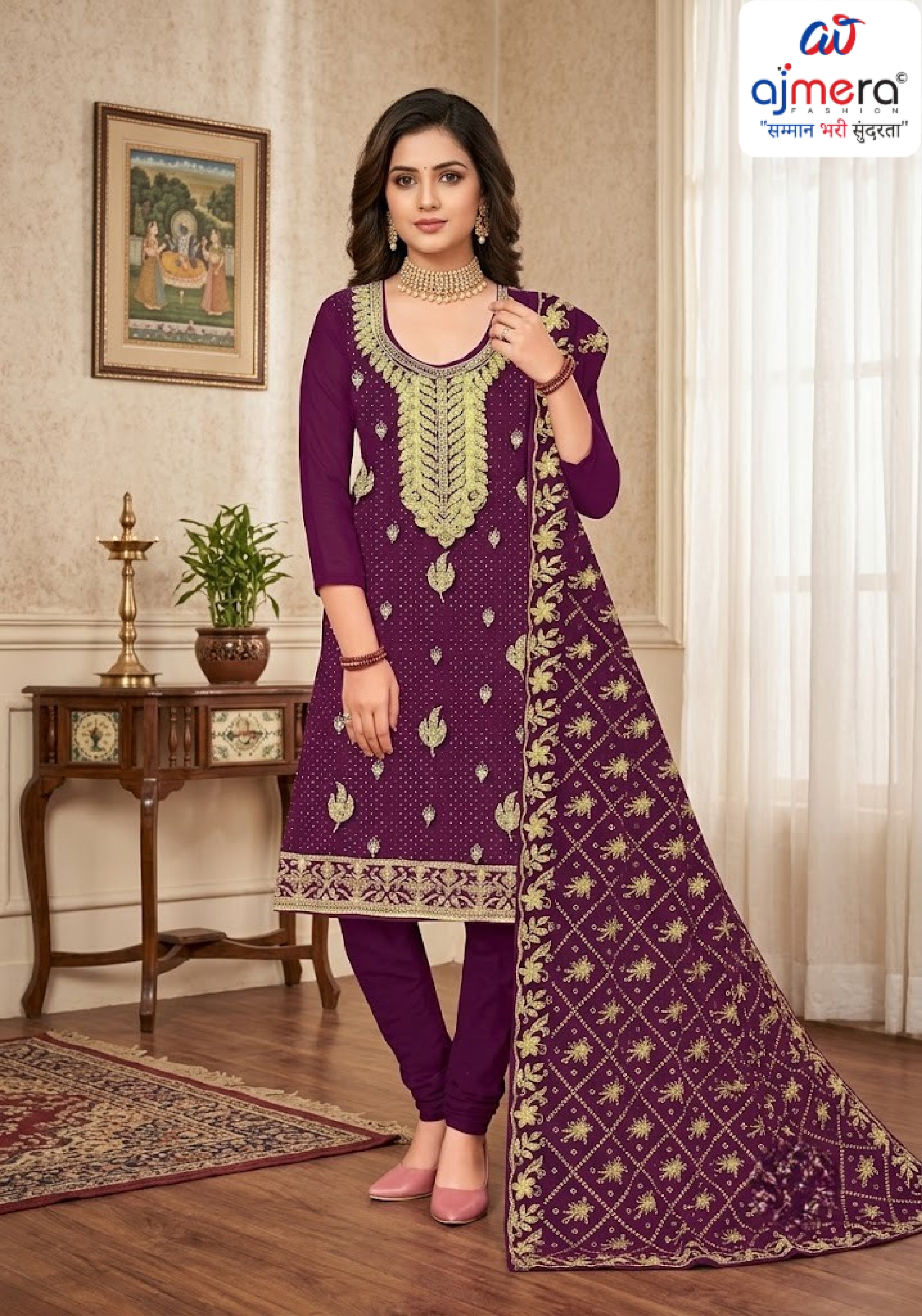 Classic Jaam Designer Unstitched Suit Set | RPY-RIVER SPACE-6